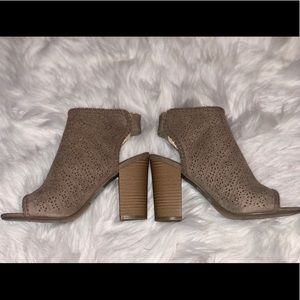 Lauren Conrad Open Toe Booties
